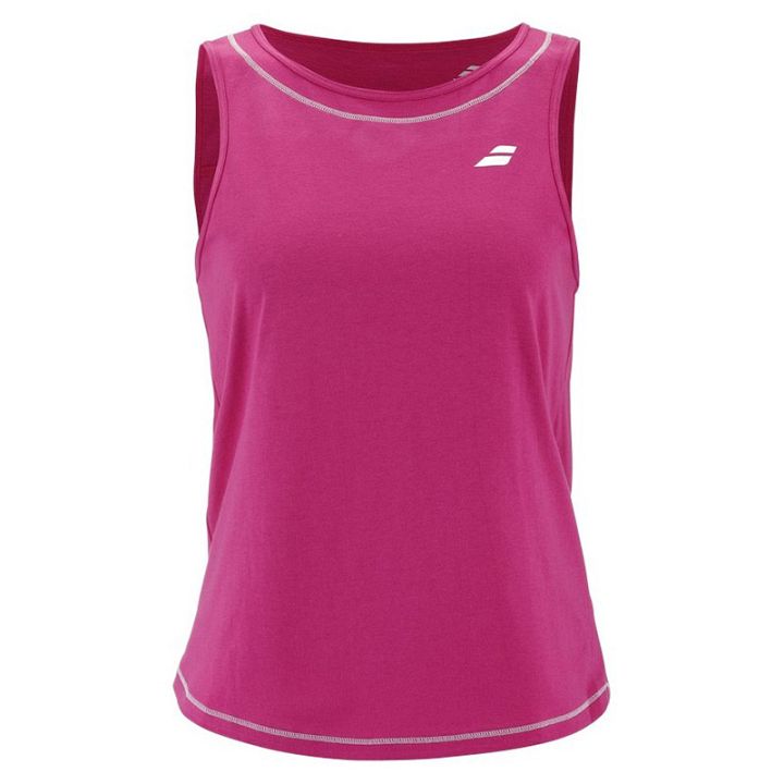 Babolat Exercise Cotton Tank Dark Pink
